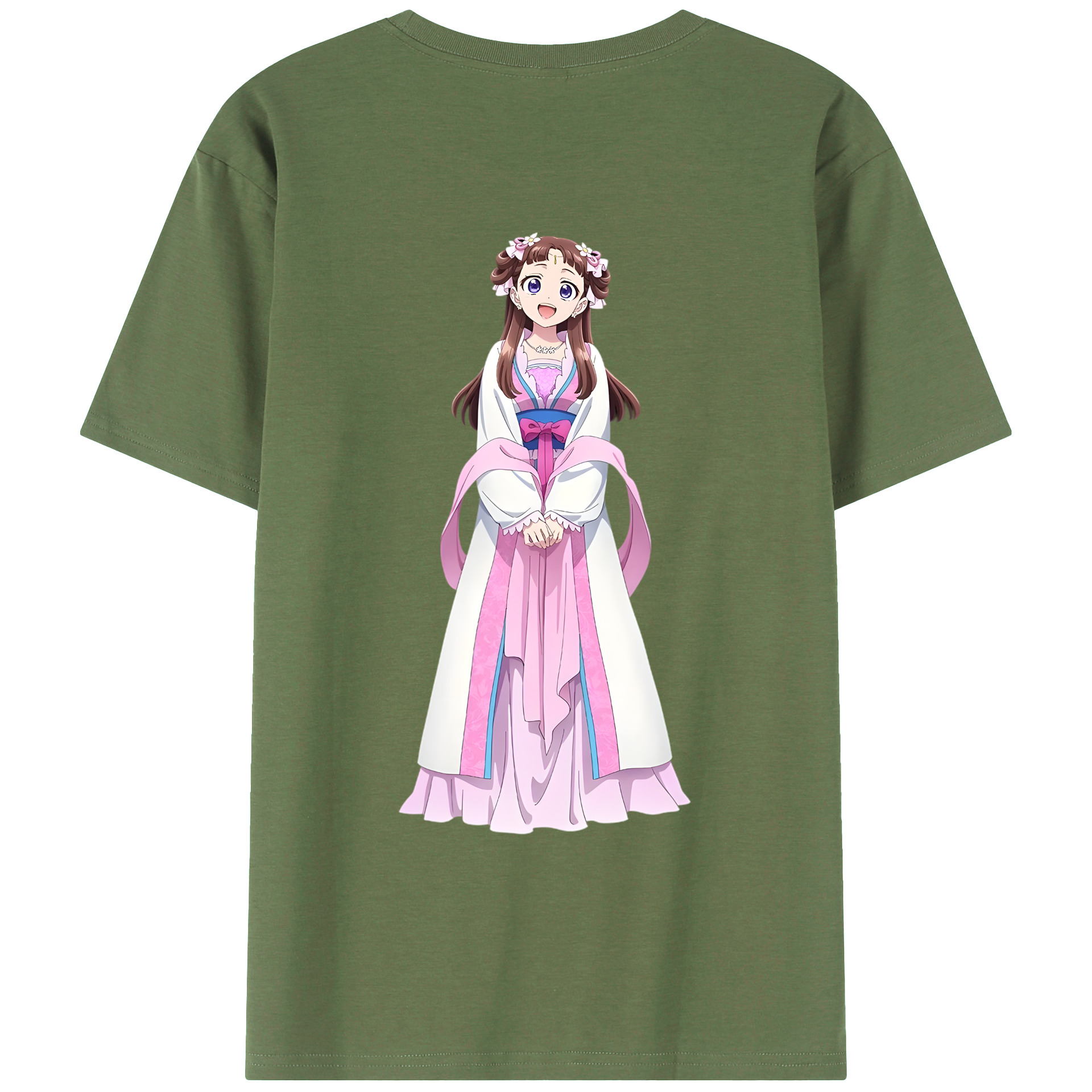 （画像用） 薬屋のひとりごと The Apothecary Diaries 綿100％ メンズ半袖Tシャツ（バックプリント） 通気性